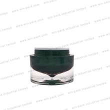 Luxury Acrylic Jar Shiny Gold Screw Cap 20g Transparent Jar